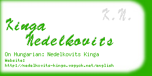 kinga nedelkovits business card